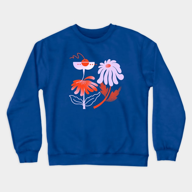 Cocktail Flowers Crewneck Sweatshirt by JordanKay